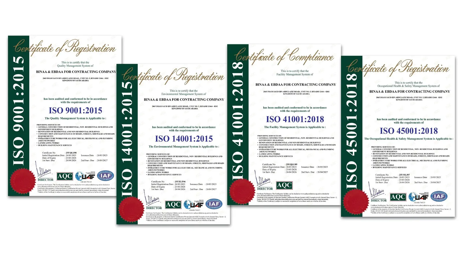 BIC ISO certificates